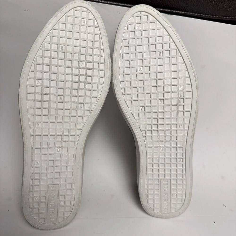 Kenneth Cole Leather Slip-on Sneakers Shoes Black White Sole Size 10 Women's - Picture 10 of 10